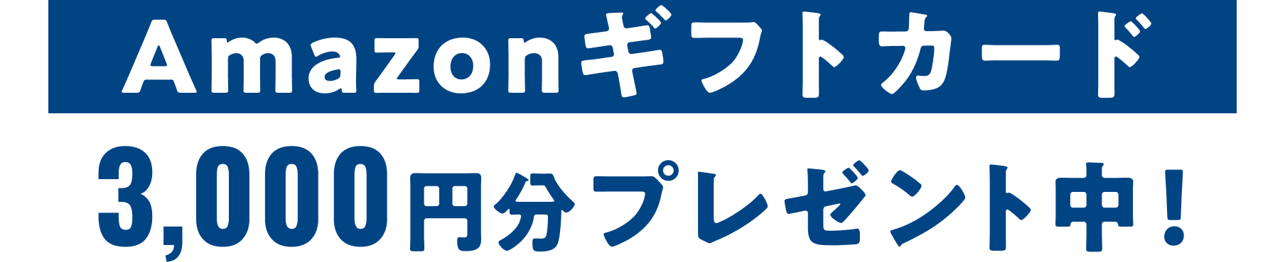 Amazonギフトカード3,000円分プレゼント中！